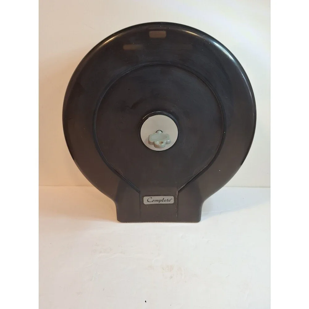 Complete Jumbo Commercial Toilet Paper Dispenser Wall Mount ABS Black 11-inch